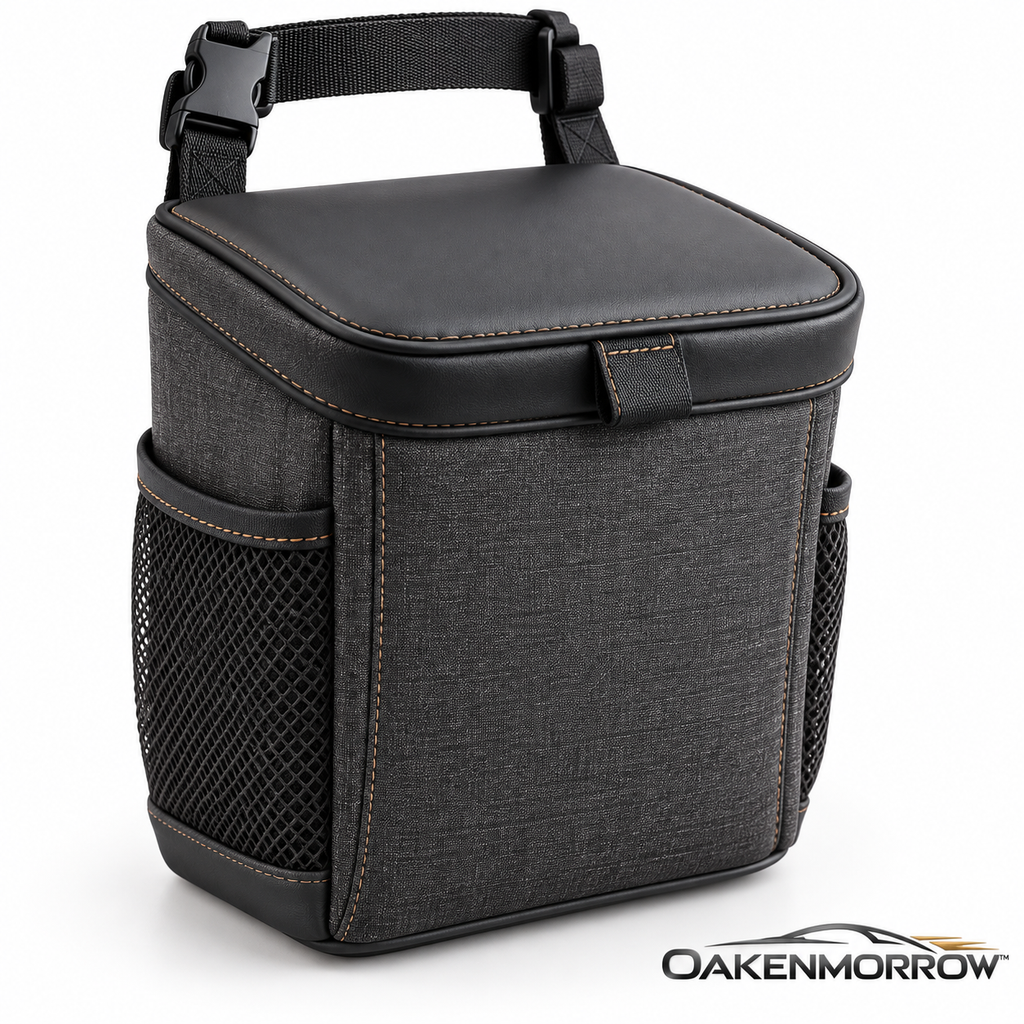 OAKENMORROW™ Hanging Car Trash Bin with Lid