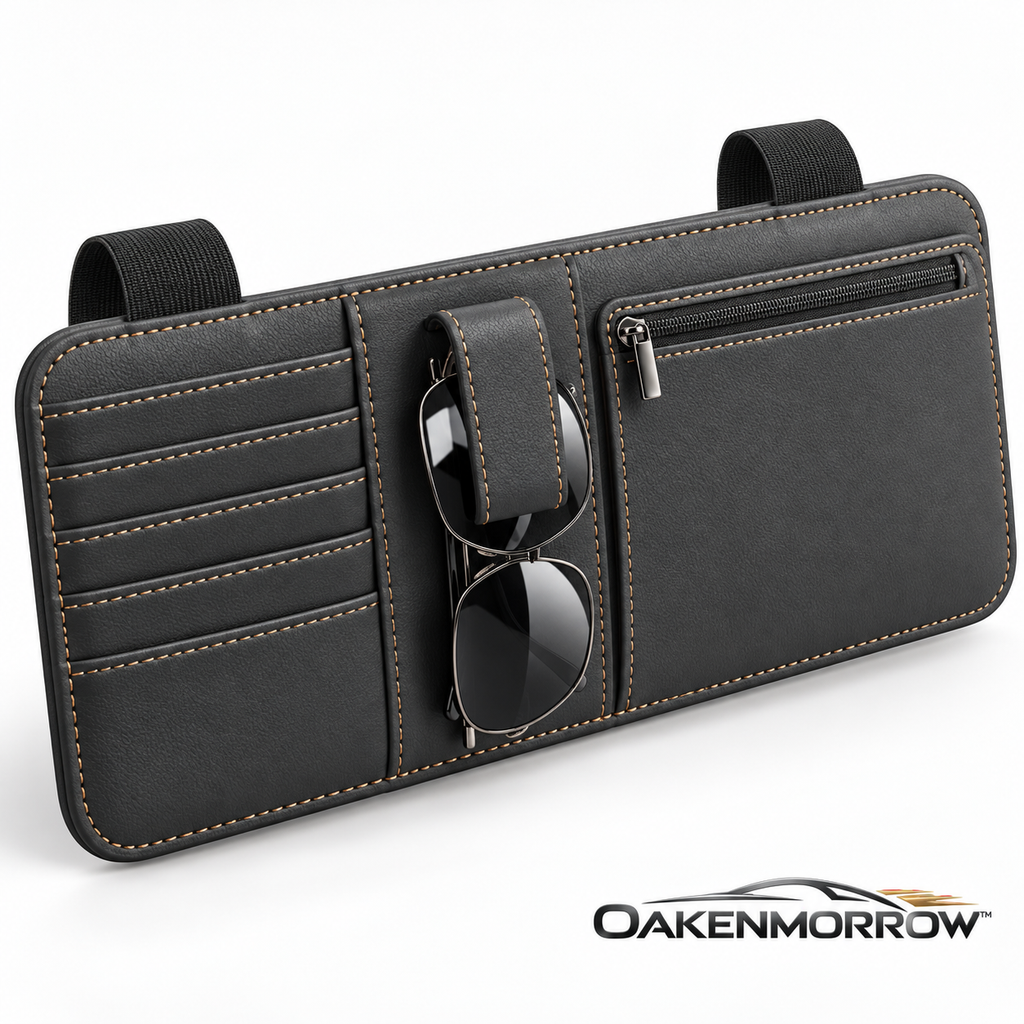 OAKENMORROW™ Sun Visor Organizer with Zipper Pocket