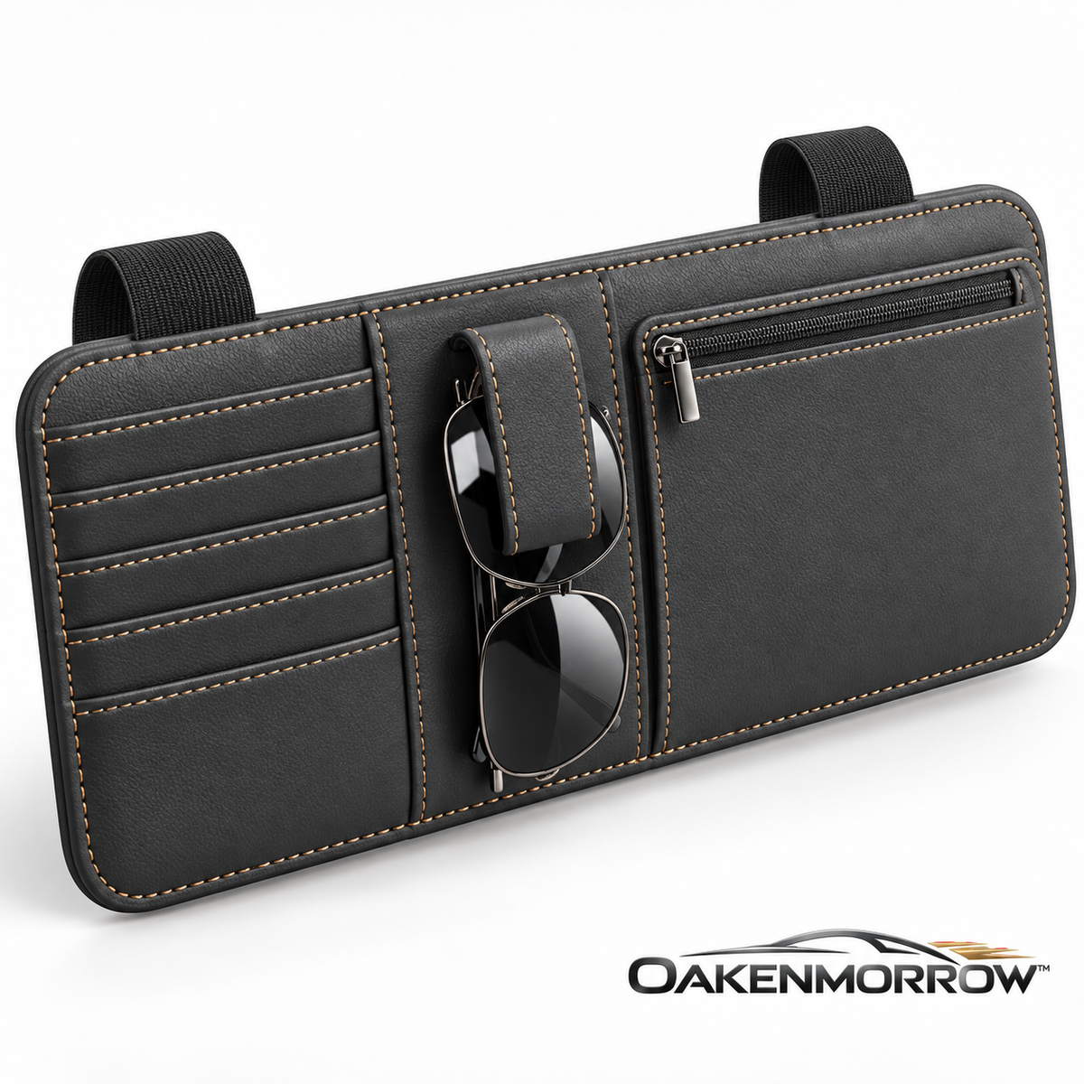 OAKENMORROW™ Sun Visor Organizer with Zipper Pocket