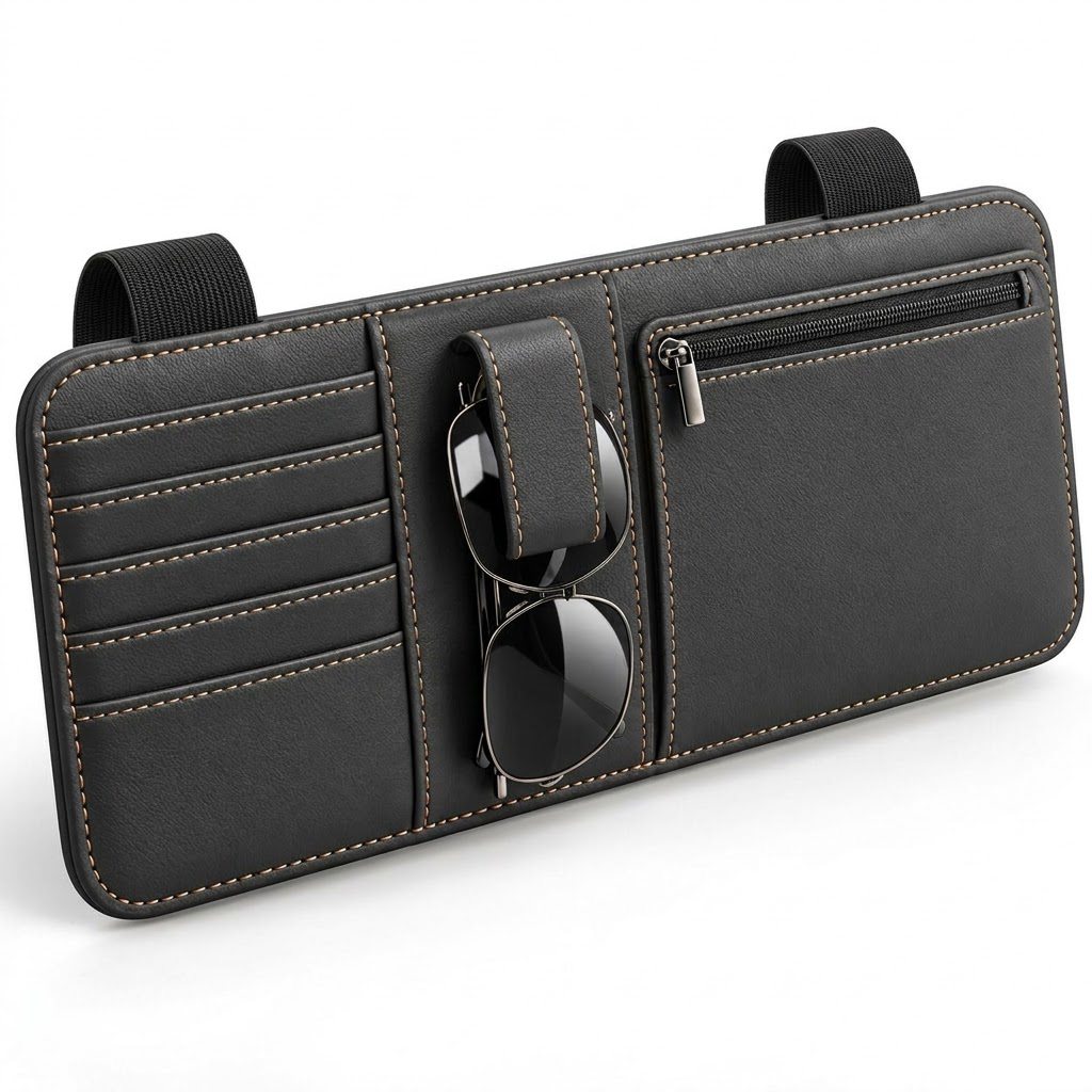 OAKENMORROW™ Sun Visor Organizer with Zipper Pocket