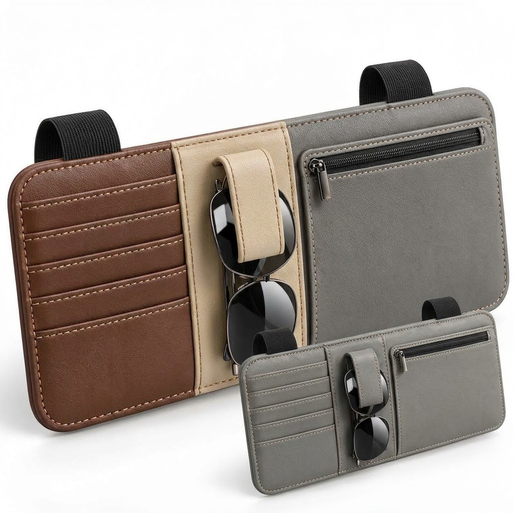 OAKENMORROW™ Sun Visor Organizer with Zipper Pocket
