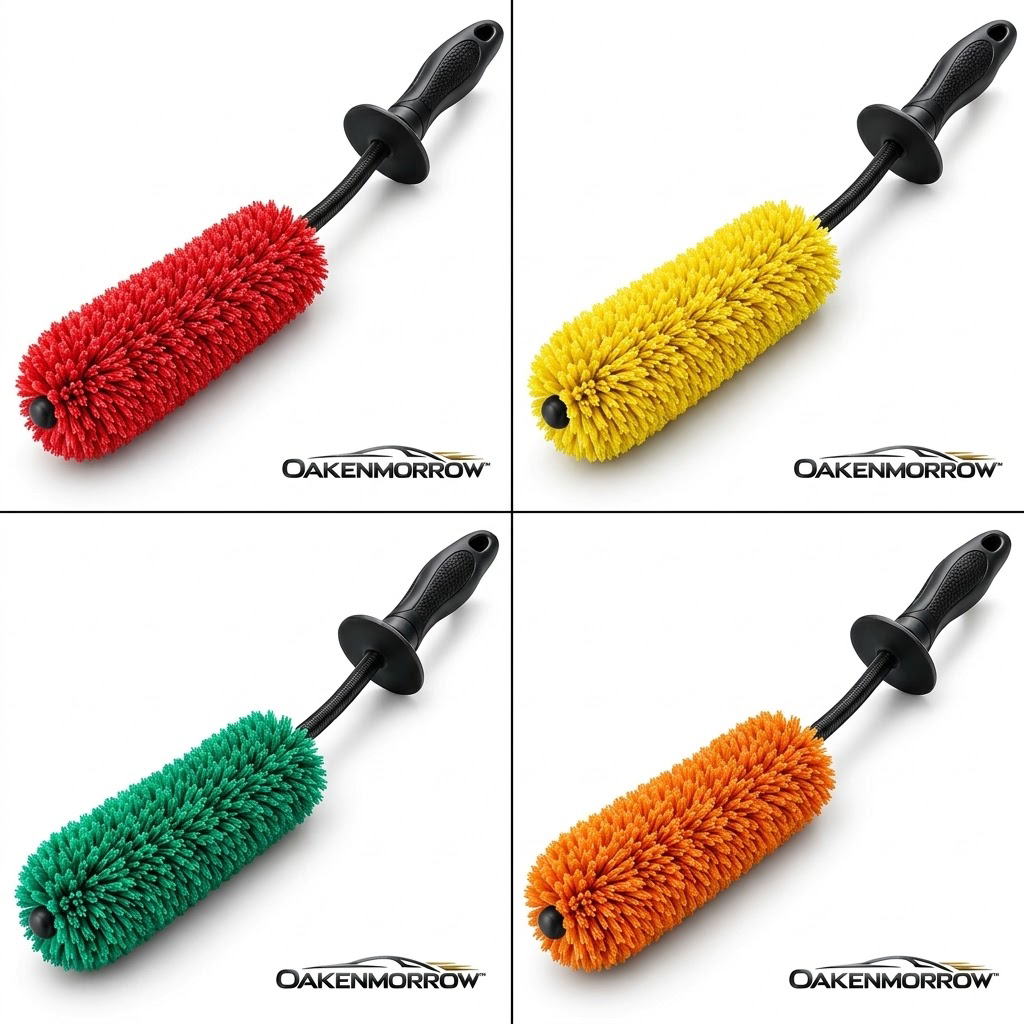 OAKENMORROW™ Tire Scrub Brush with Contoured Handle