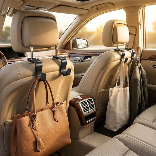 OAKENMORROW™ Car Headrest Bag Hooks, 4-Pack
