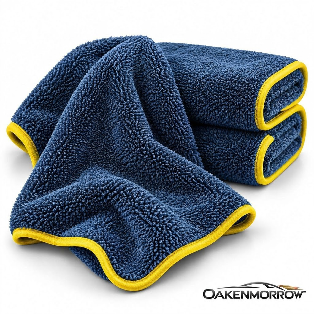 OAKENMORROW™ Plush Car Drying Towels, 3-Pack