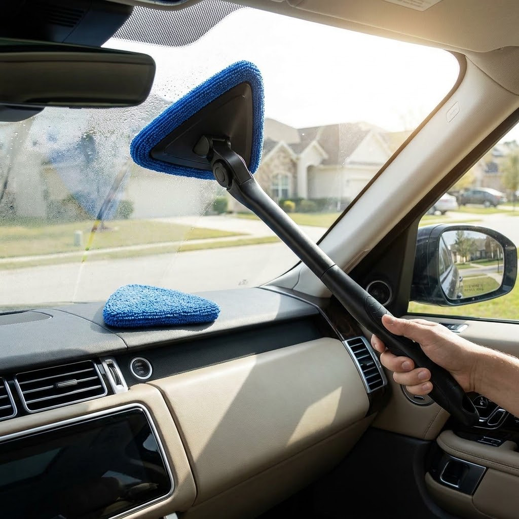 OAKENMORROW™ Windshield Cleaning Wand with Spare Pad