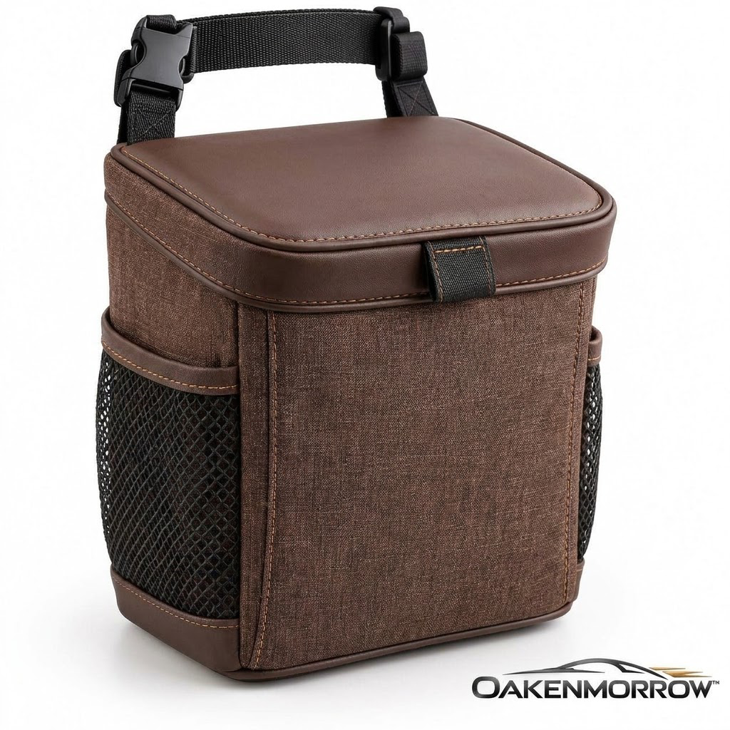 OAKENMORROW™ Hanging Car Trash Bin with Lid